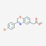 [3-(4-bromophenyl)-2H-1,4-benzoxazin-6-yl]acetic acid molecular structure