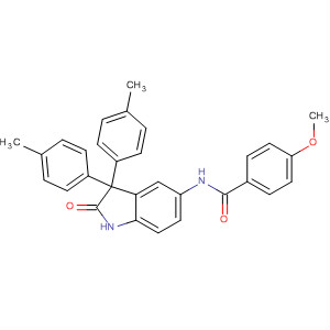 Benzamide,N-[2,3-dihydro-3,3-bis(4-methylphenyl)-2-oxo-1H-indol-5-yl]-4-methoxy- molecular structure