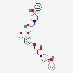 ETHANONE,1-(2,4-BIS(2-HYDROXY-3-(4-HYDROXY-4-PHENYL-PIPERIDIN-1-YL)PROPOXY)PHENYL)- molecular structure