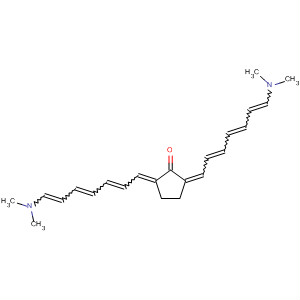 Cyclopentanone, 2,5-bis[7-(dimethylamino)-2,4,6-heptatrienylidene]- molecular structure