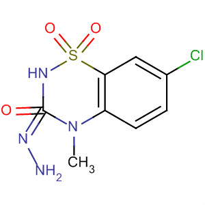 2H-1,2,4-Benzothiadiazin-3(4H)-one, 7-chloro-4-methyl-, 3-hydrazone,1,1-dioxide molecular structure