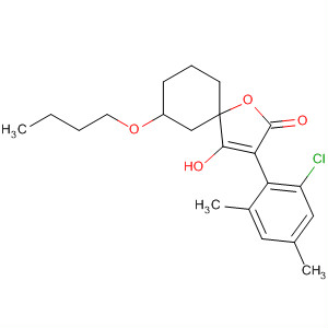 1-Oxaspiro[4.5]dec-3-en-2-one,7-butoxy-3-(2-chloro-4,6-dimethylphenyl)-4-hydroxy- molecular structure
