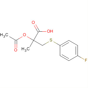 Propanoic acid, 2-(acetyloxy)-3-[(4-fluorophenyl)thio]-2-methyl- molecular structure