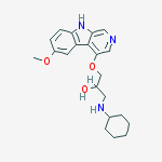 1-(cyclohexylamino)-3-[(6-methoxy-9H-beta-carbolin-4-yl)oxy]propan-2-ol molecular structure