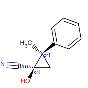 Cyclopropanecarbonitrile, 1-hydroxy-2-methyl-2-phenyl-, trans- molecular structure