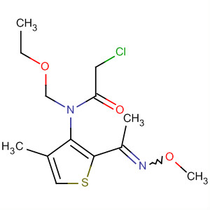 Acetamide,2-chloro-N-(ethoxymethyl)-N-[2-[1-(methoxyimino)ethyl]-4-methyl-3-thienyl]-, (Z)- molecular structure