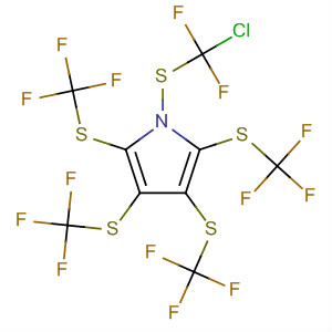 1H-Pyrrole,1-[(chlorodifluoromethyl)thio]-2,3,4,5-tetrakis[(trifluoromethyl)thio]- molecular structure