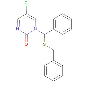 2(1H)-Pyrimidinone, 5-chloro-1-[phenyl[(phenylmethyl)thio]methyl]- molecular structure