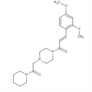 Piperazine,1-[3-(2,4-dimethoxyphenyl)-1-oxo-2-propenyl]-4-[2-oxo-2-(1-piperidinyl)ethyl]-, (E)-