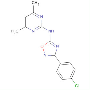 2-Pyrimidinamine,N-[3-(4-chlorophenyl)-1,2,4-oxadiazol-5-yl]-4,6-dimethyl- molecular structure