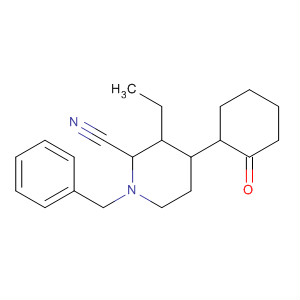 2-Piperidinecarbonitrile, 3-ethyl-4-(2-oxocyclohexyl)-1-(phenylmethyl)-