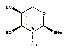 .alpha.-L-Arabinopyranoside, methyl 1-thio- molecular structure