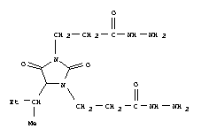 4-(sec-butyl)-2,5-dioxoimidazolidine-1,3-di(propionohydrazide) molecular structure