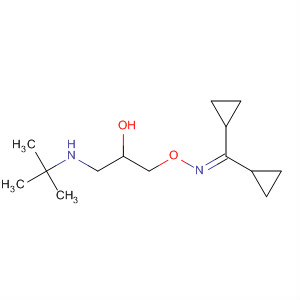 Methanone, dicyclopropyl-,O-[3-[(1,1-dimethylethyl)amino]-2-hydroxypropyl]oxime molecular structure