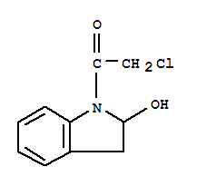 1H-INDOL-2-OL,1-(CHLOROACETYL)-2,3-DIHYDRO- molecular structure