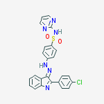 4-[(2e)-2-[2-(4-chlorophenyl)indol-3-ylidene]hydrazinyl]-n-pyrimidin-2-ylbenzenesulfonamide molecular structure