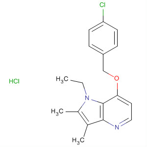 1H-Pyrrolo[3,2-b]pyridine,7-[(4-chlorophenyl)methoxy]-1-ethyl-2,3-dimethyl-, monohydrochloride
