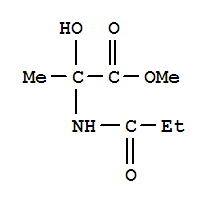 Alanine,  2-hydroxy-N-(1-oxopropyl)-,  methyl  ester molecular structure