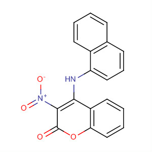 2H-1-Benzopyran-2-one, 4-(1-naphthalenylamino)-3-nitro- molecular structure