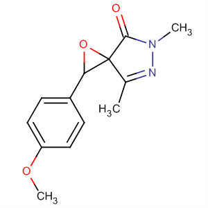 1-Oxa-5,6-diazaspiro[2.4]hept-4-en-7-one,2-(4-methoxyphenyl)-4,6-dimethyl- molecular structure