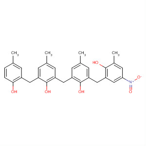Phenol,2-[[2-hydroxy-3-[(2-hydroxy-3-methyl-5-nitrophenyl)methyl]-5-methylphenyl]methyl]-6-[(2-hydroxy-5-methylphenyl)methyl]-4-methyl- molecular structure