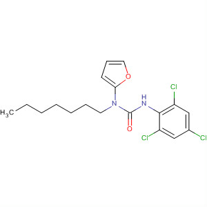 Urea, N-2-furanyl-N-heptyl-N'-(2,4,6-trichlorophenyl)- molecular structure