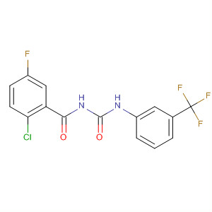 Benzamide,2-chloro-5-fluoro-N-[[[3-(trifluoromethyl)phenyl]amino]carbonyl]- molecular structure