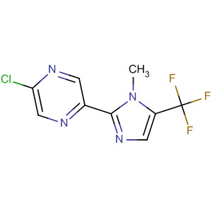 Pyrazine, 2-chloro-5-[1-methyl-5-(trifluoromethyl)-1H-imidazol-2-yl]- molecular structure