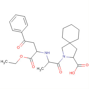 2-Azaspiro[4.5]decane-3-carboxylic acid,2-[2-[[1-(ethoxycarbonyl)-3-oxo-3-phenylpropyl]amino]-1-oxopropyl]- molecular structure