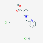 1-(PYRIDIN-2-YL)METHYL-PIPERIDINE-3-CARBOXYLIC ACID 2HCL molecular structure