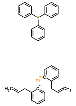 platinum(2+) prop-2-en-1-ylbenzenide triphenylphosphane (1:2:1) molecular structure
