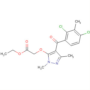Acetic acid,[[4-(2,4-dichloro-3-methylbenzoyl)-1,3-dimethyl-1H-pyrazol-5-yl]oxy]-,ethyl ester molecular structure