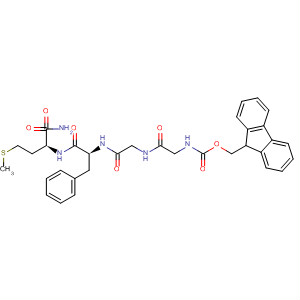L-Methioninamide,N-[(9H-fluoren-9-ylmethoxy)carbonyl]glycylglycyl-L-phenylalanyl- molecular structure