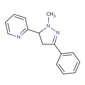 Pyridine, (4,5-dihydro-1-methyl-3-phenyl-1H-pyrazol-5-yl)- molecular structure