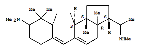 B(9a)-Homo-19-norpregna-9(11),9a-diene-3,20-diamine,N3,N3,N20,4,4,14-hexamethyl- molecular structure