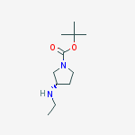 tert-butyl (3S)-3-(ethylamino)pyrrolidine-1-carboxylate molecular structure