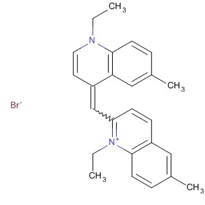 Quinolinium,1-ethyl-2-[(1-ethyl-6-methyl-4(1H)-quinolinylidene)methyl]-6-methyl-,bromide molecular structure
