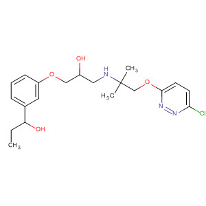 2-Propanol,1-[[2-[(6-chloro-3-pyridazinyl)oxy]-1,1-dimethylethyl]amino]-3-[3-(2-methoxyethyl)phenoxy]- molecular structure