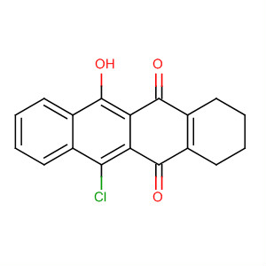 5,12-Naphthacenedione, 6-chloro-1,2,3,4-tetrahydro-11-hydroxy- molecular structure