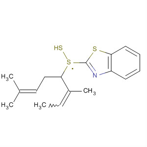 Benzothiazole, 2-[[4-methyl-1-(1-methyl-1-propenyl)-3-pentenyl]dithio]-,(E)- molecular structure