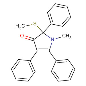 3H-Pyrrol-3-one, 1,2-dihydro-1-methyl-2-(methylthio)-2,4,5-triphenyl- molecular structure