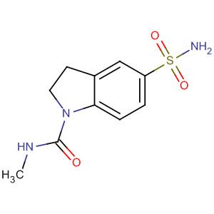 1H-Indole-1-carboxamide, 5-(aminosulfonyl)-2,3-dihydro-N-methyl- molecular structure
