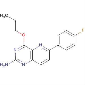 Pyrido[3,2-d]pyrimidin-2-amine, 6-(4-fluorophenyl)-4-propoxy- molecular structure