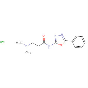 Propanamide, 3-(dimethylamino)-N-(5-phenyl-1,3,4-oxadiazol-2-yl)-,monohydrochloride molecular structure