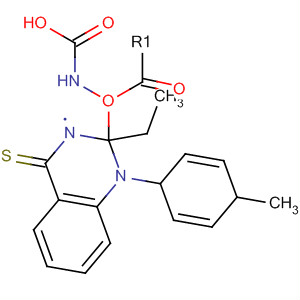 Carbamic acid,[1,4-dihydro-1-(4-methylphenyl)-4-thioxo-3(2H)-quinazolinyl]-, ethyl ester molecular structure
