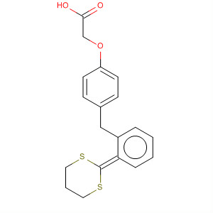 Acetic acid, [4-(1,3-dithian-2-ylidenephenylmethyl)phenoxy]- molecular structure
