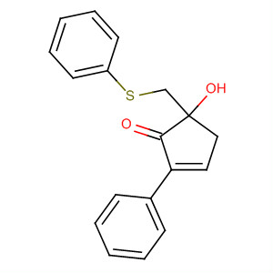 2-Cyclopenten-1-one, 5-hydroxy-2-phenyl-5-[(phenylthio)methyl]- molecular structure