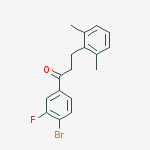 4-BROMO-3-(2,6-DIMETHYLPHENYL)-3-FLUOROPROPIOPHENONE molecular structure