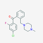 4-CHLORO-2-FLUORO-2-(4-METHYLPIPERAZINOMETHYL) BENZOPHENONE