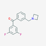 3-AZETIDINOMETHYL-3,5-DIFLUOROBENZOPHENONE molecular structure